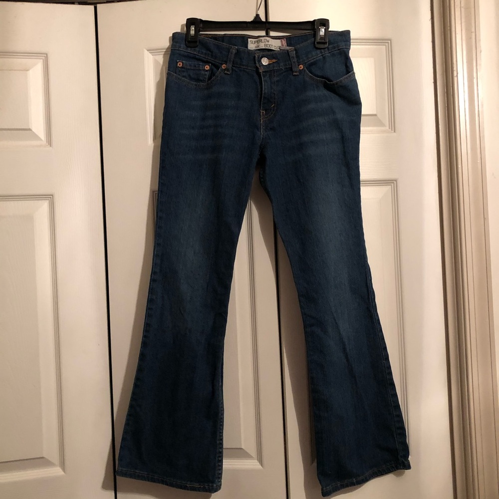 LEVI'S 518 Superlow Bootcut Blue Jeans 7S 31x29